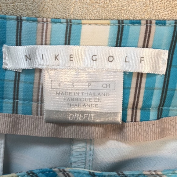 Nike golf shorts Women's size 4 small blue yellow black stripe athletic EUC - Picture 7 of 11